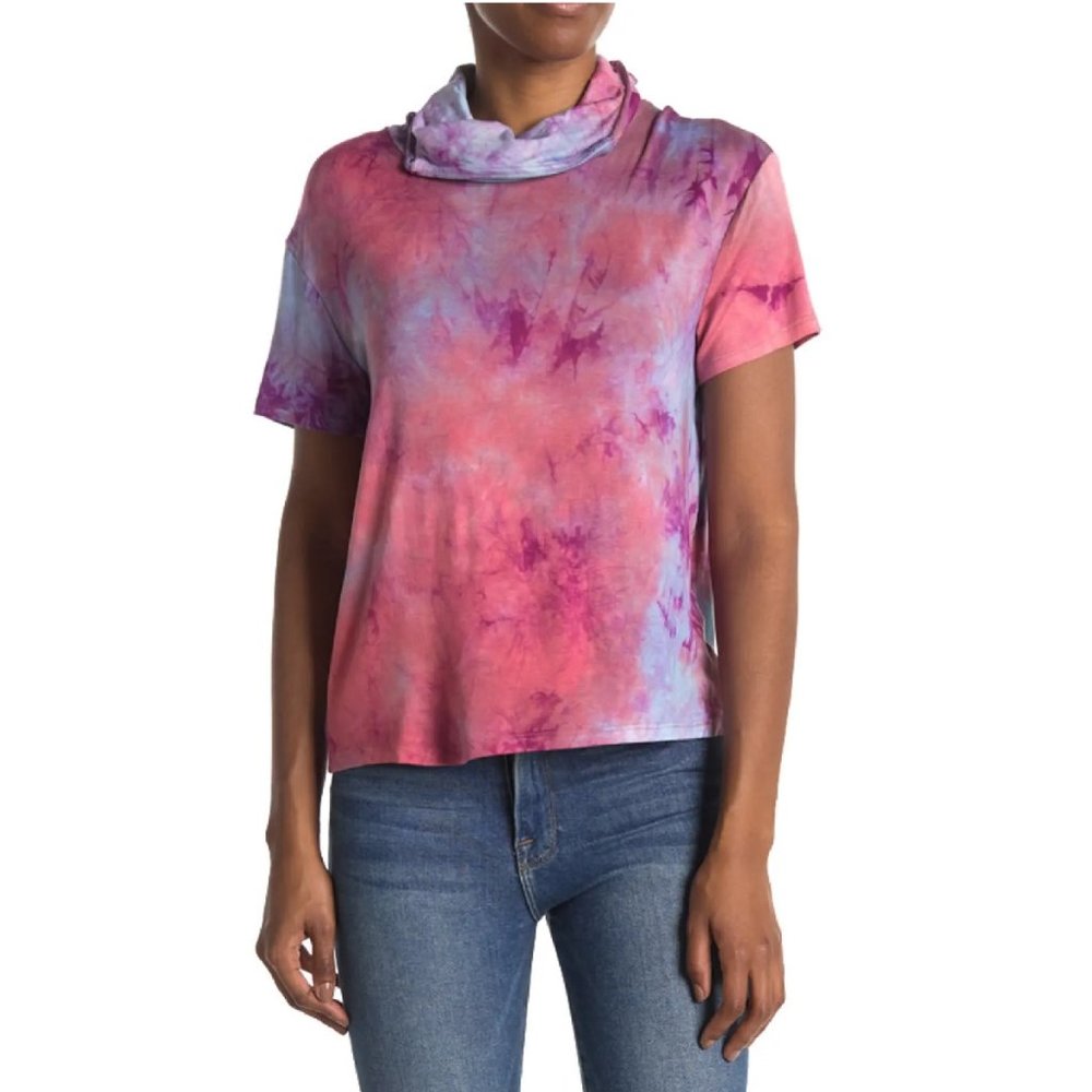 🎁 MAX & ASH 2-in-1 Adult Face Mask Slouchy T-shirt In Td Kaleide